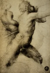 Triton és Nereid; Raphael rajza. Gallerie dellAccademia, Velence
